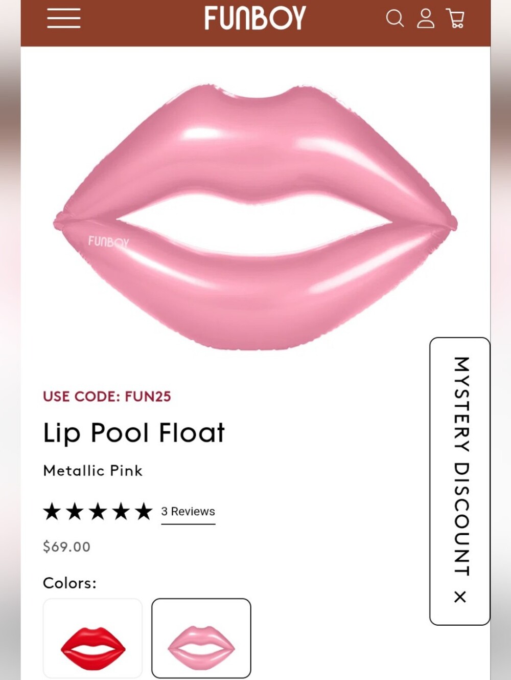 FunBoy Inflatable Lip Float - Picture 9 of 10